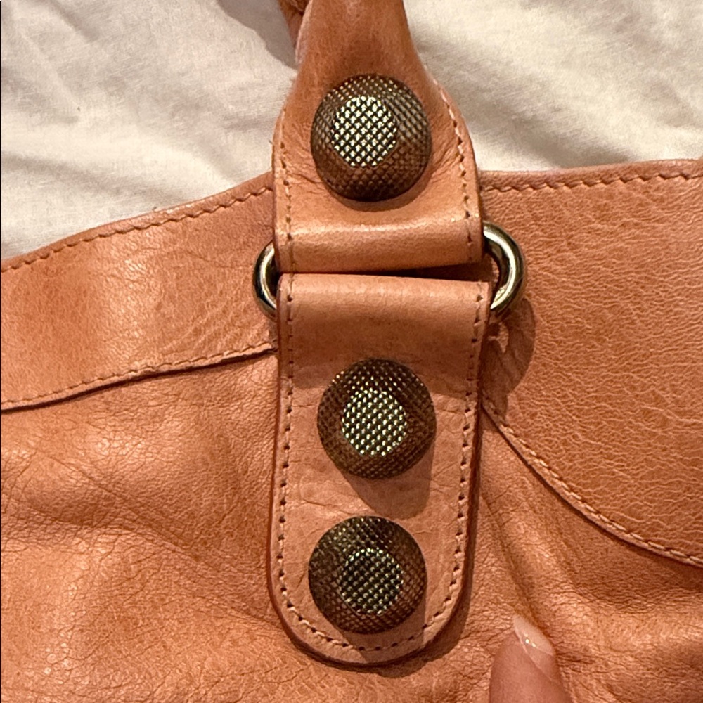 Balenciaga Peach Handbag with Silver Hardware - Picture 5 of 16